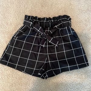 Black & White checkered dressy shorts